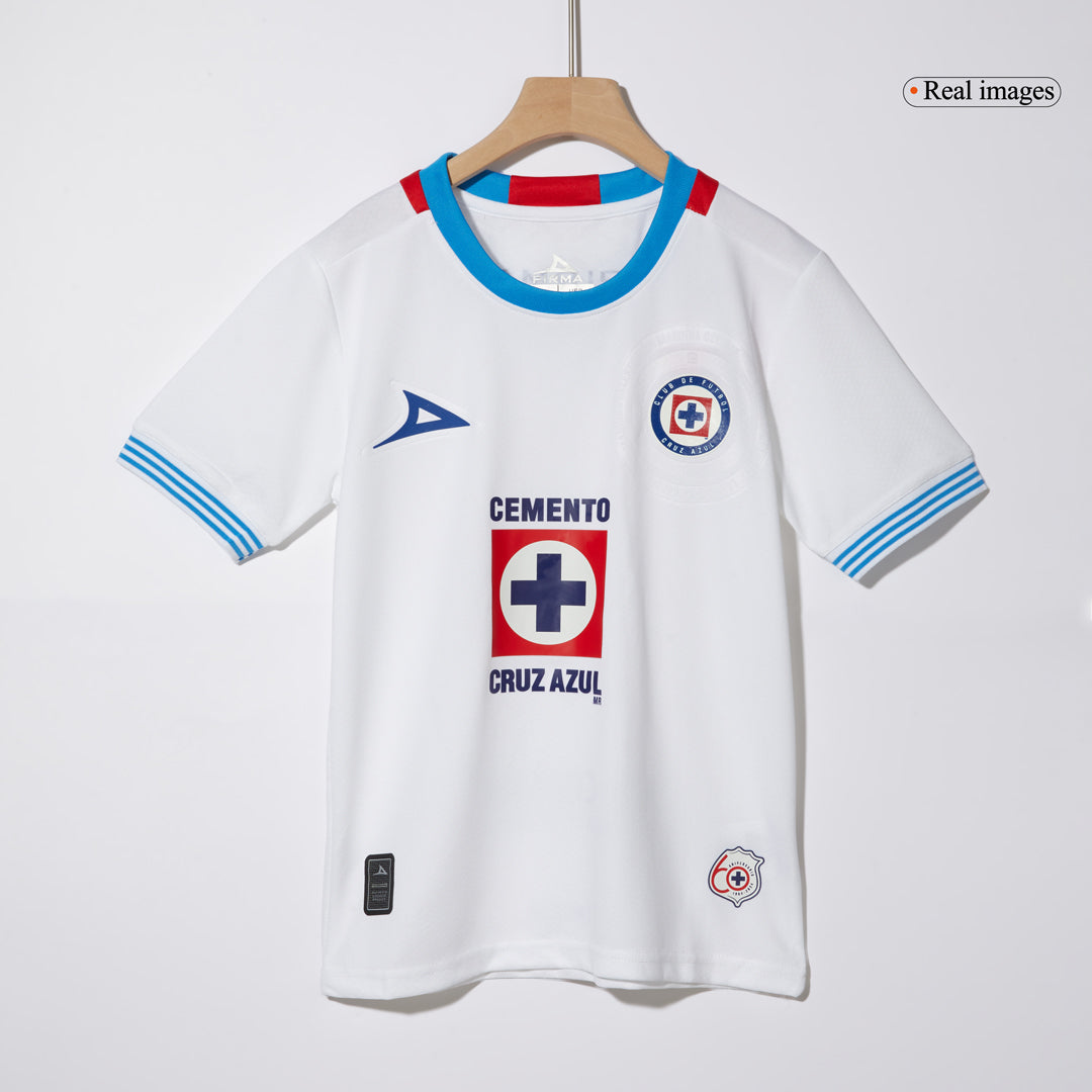 Kid's Cruz Azul Away Soccer Jersey Kit(Jersey+Shorts) 2024/25Authentic