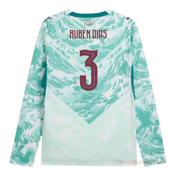 2026-2027 Portugal Long Sleeves Away Shirt (Ruben Dias 3)