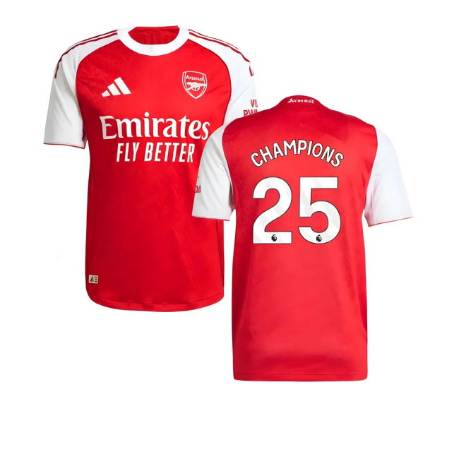 2025-20 Arsenal Authentic Home Jersey Champions #25 L M S