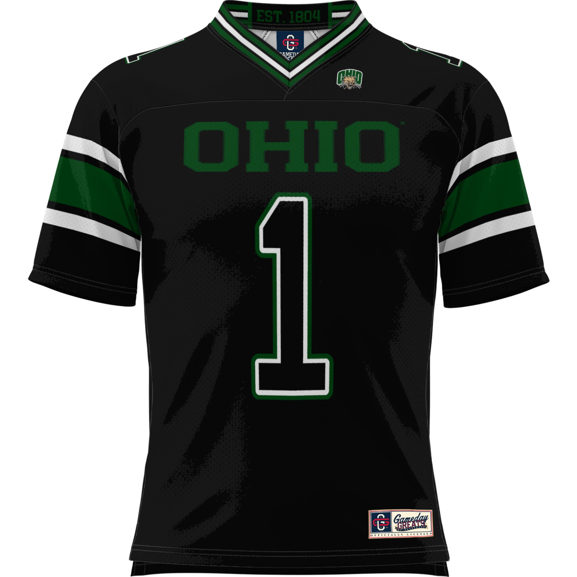 #1 Ohio Bobcats GameDay Greats Youth Football Jersey - Black