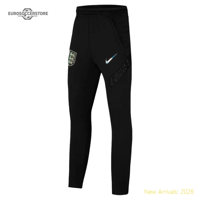 2021-2022 England Training Pants (Black) - Kids