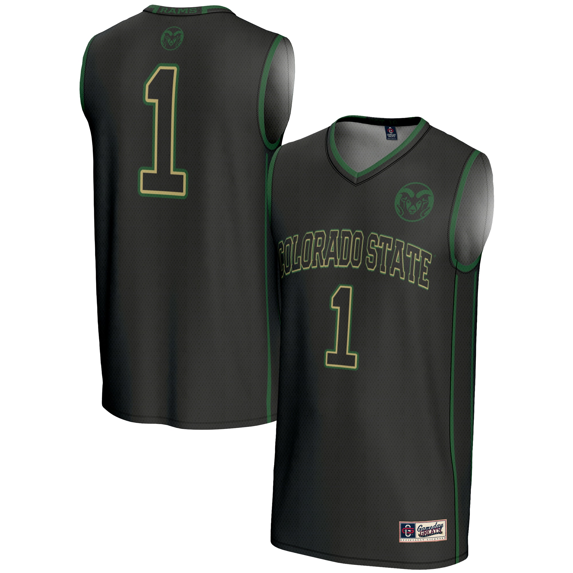 [NJP] Colorado State Rams GameDay Greats Youth Lightweight Basketball Jersey - Black