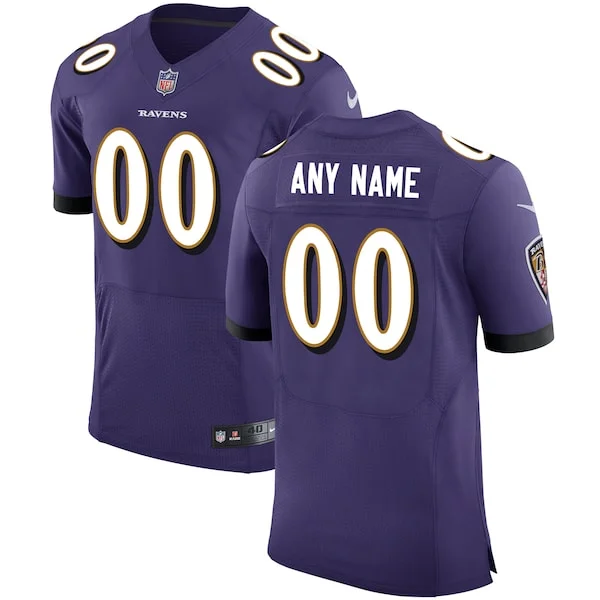 High-Quality BAL Ravens Elite Jersey - Purple | NFL Fan Apparel