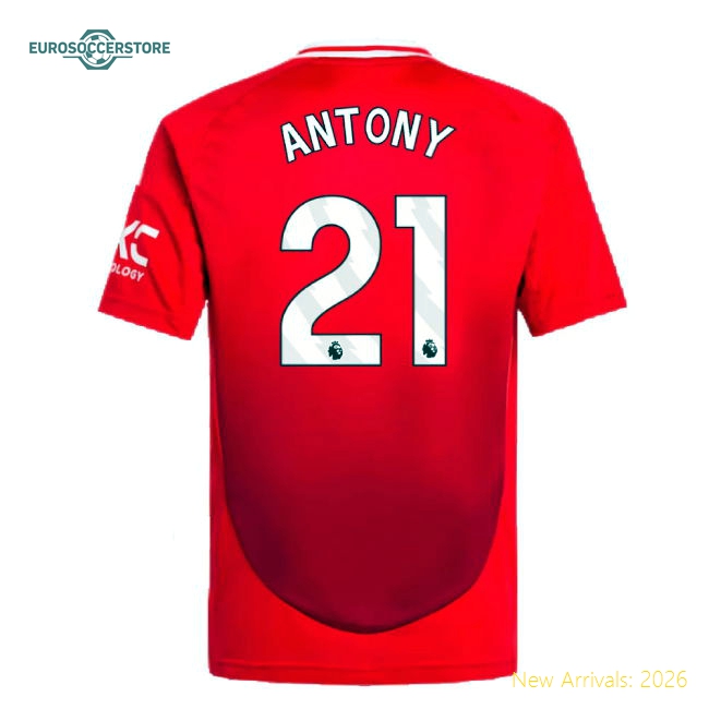Durable Kids Man Utd Antony Jersey 2024-2025 Soft-touch