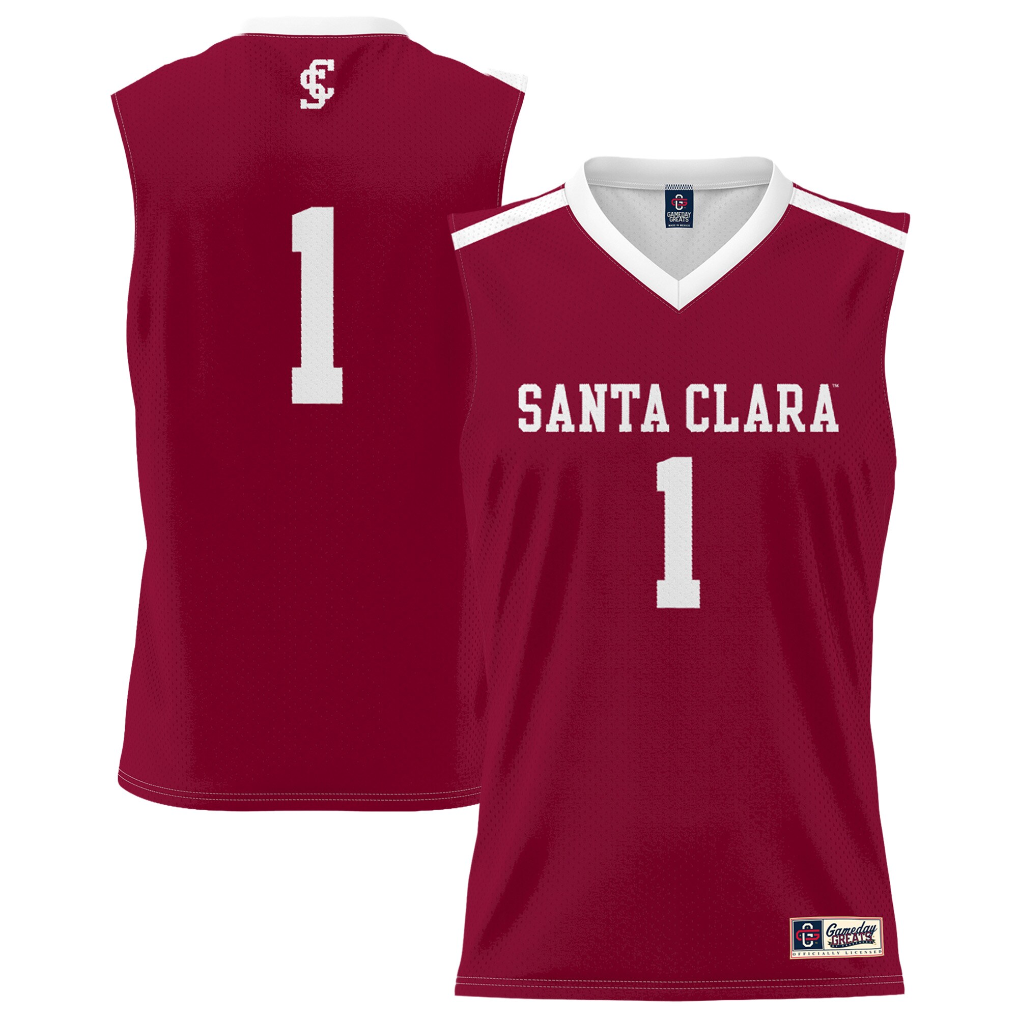 [DDG] Santa Clara Broncos GameDay Greats Unisex Lightweight Collegiate Basketball Fashion Jersey - Maroon