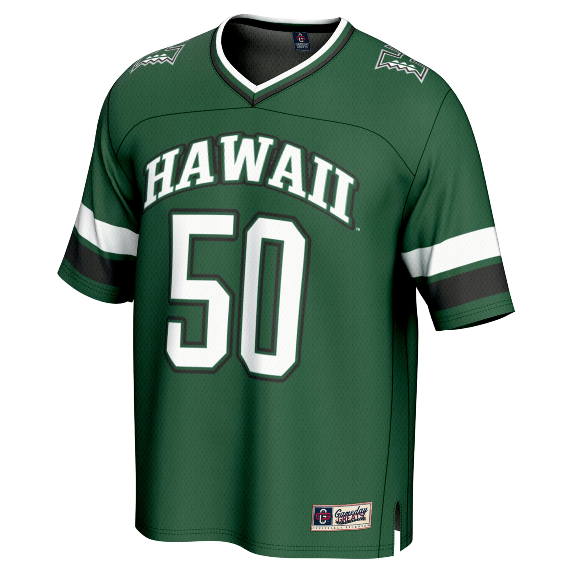 #50 Hawaii Rainbow Warriors GameDay Greats Unisex Lightweight Collegiate Football Fashion Jersey - Green