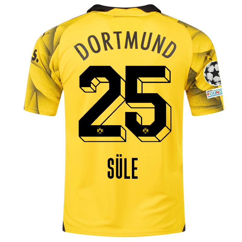 Borussia Dortmund Patches 2023-2024 UCL Third Jersey – Authentic Shirt