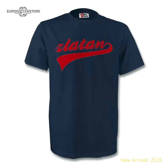 Match-Day Zlatan Ibrahimovic Psg Signature Tee (Navy) - Kids