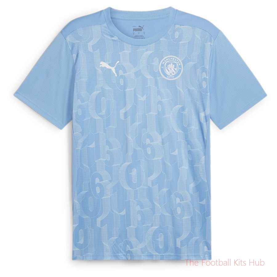 Manchester City Training T-Shirt Pre Match - Team Light Blue/PUMA White