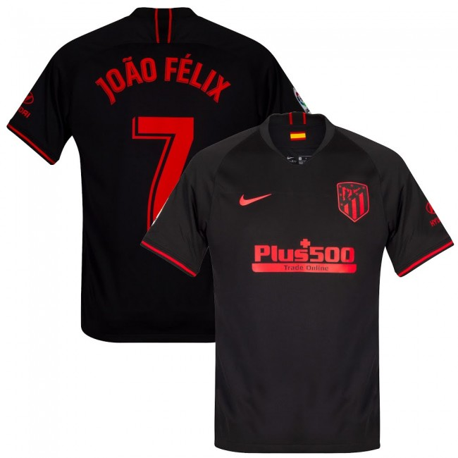 Atletico Madrid Away 2019-20 Felix 7 Black Soccer Jersey Shirt -