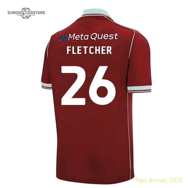2025-2026 Wrexham Home Shirt Fletcher 26 Fan Edition Supporter Version