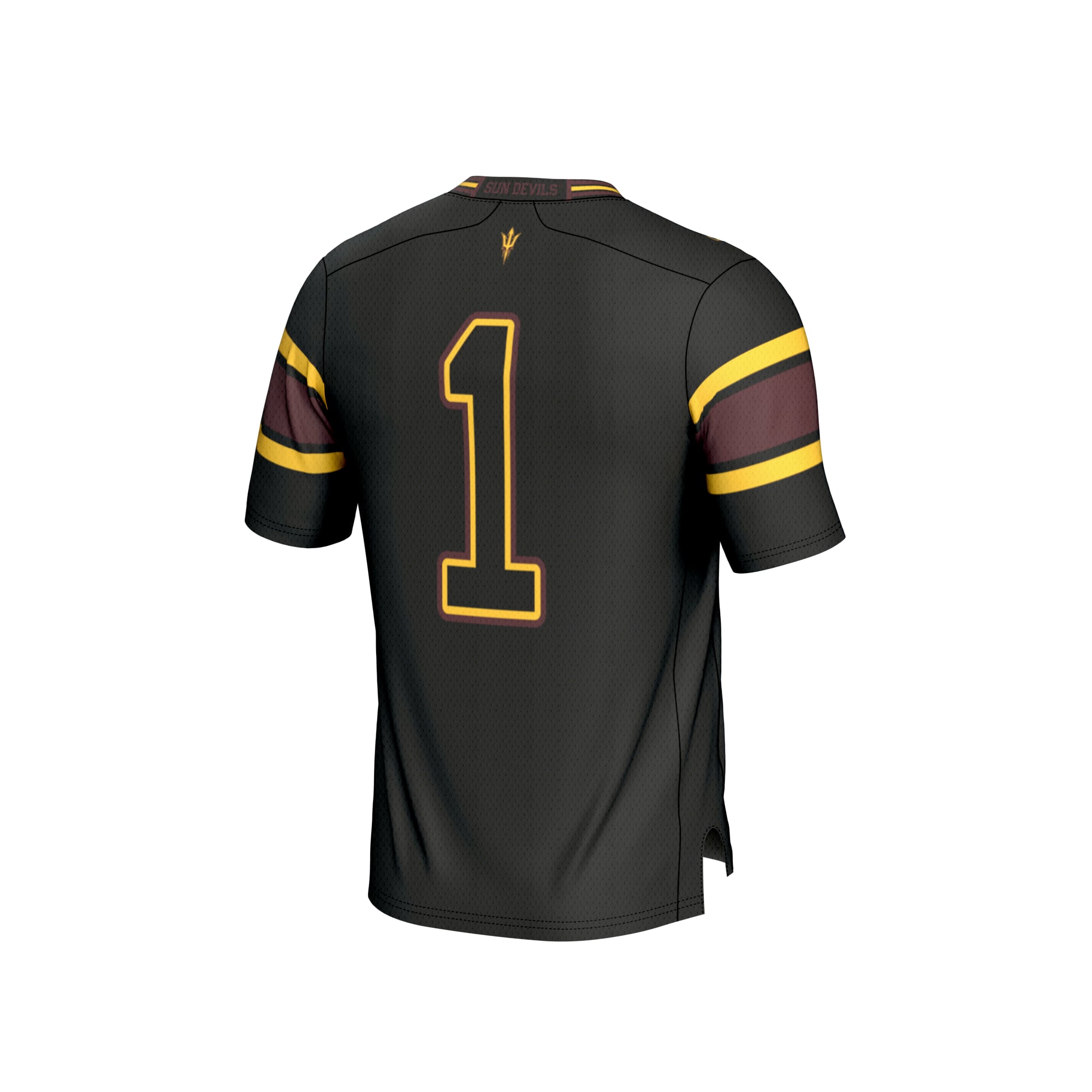 Unisex Black #1 Arizona State Sun Devils Lightweight Collegiate Football Fashion Jersey