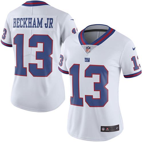 NFL Y G Giants #13 Odell Beckham Limited White Jersey - Fan Favorite