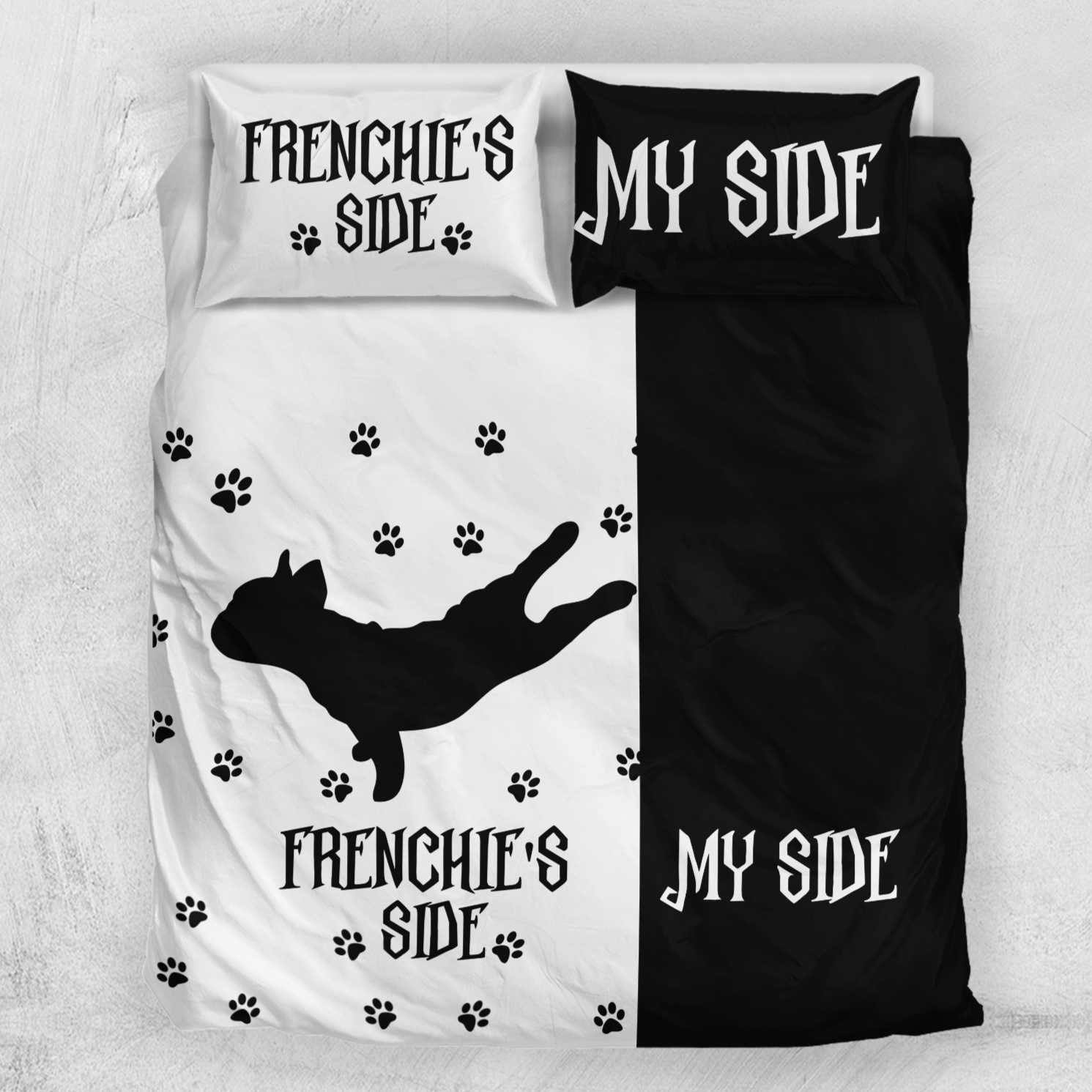 French Bulldog Frenchie's Side Bedding Set Frenchie Pet Item