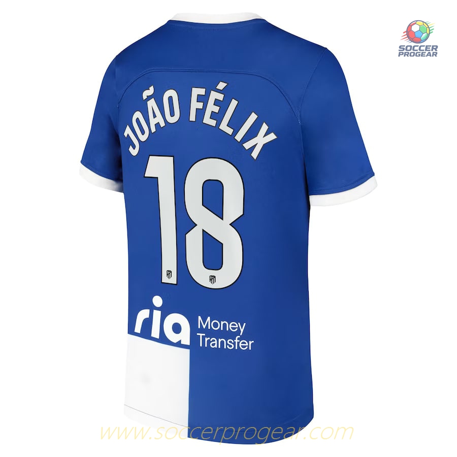 Atletico Madrid Joao Felix Away Soccer Team Shirt 2023 2024