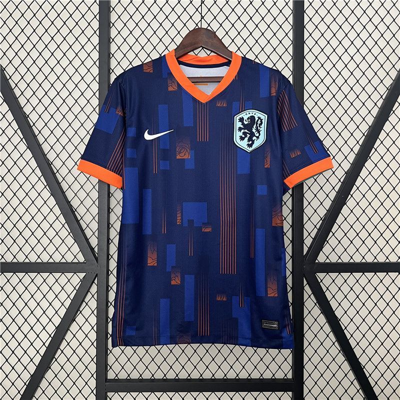 Professional Grade UEFA Euro 2024 Netherlands Soccer Shirt Away