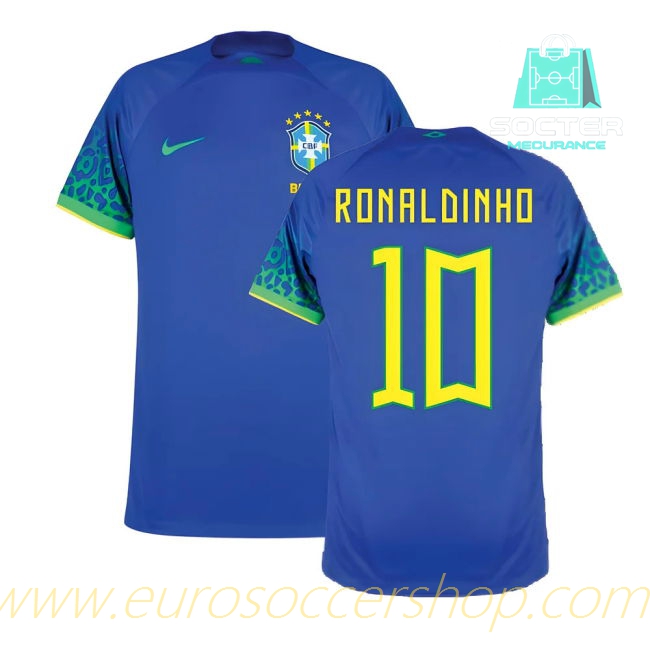 Match Quality 2022-2023 Seleção Brasileira Away Jersey (RONALDINHO 10)