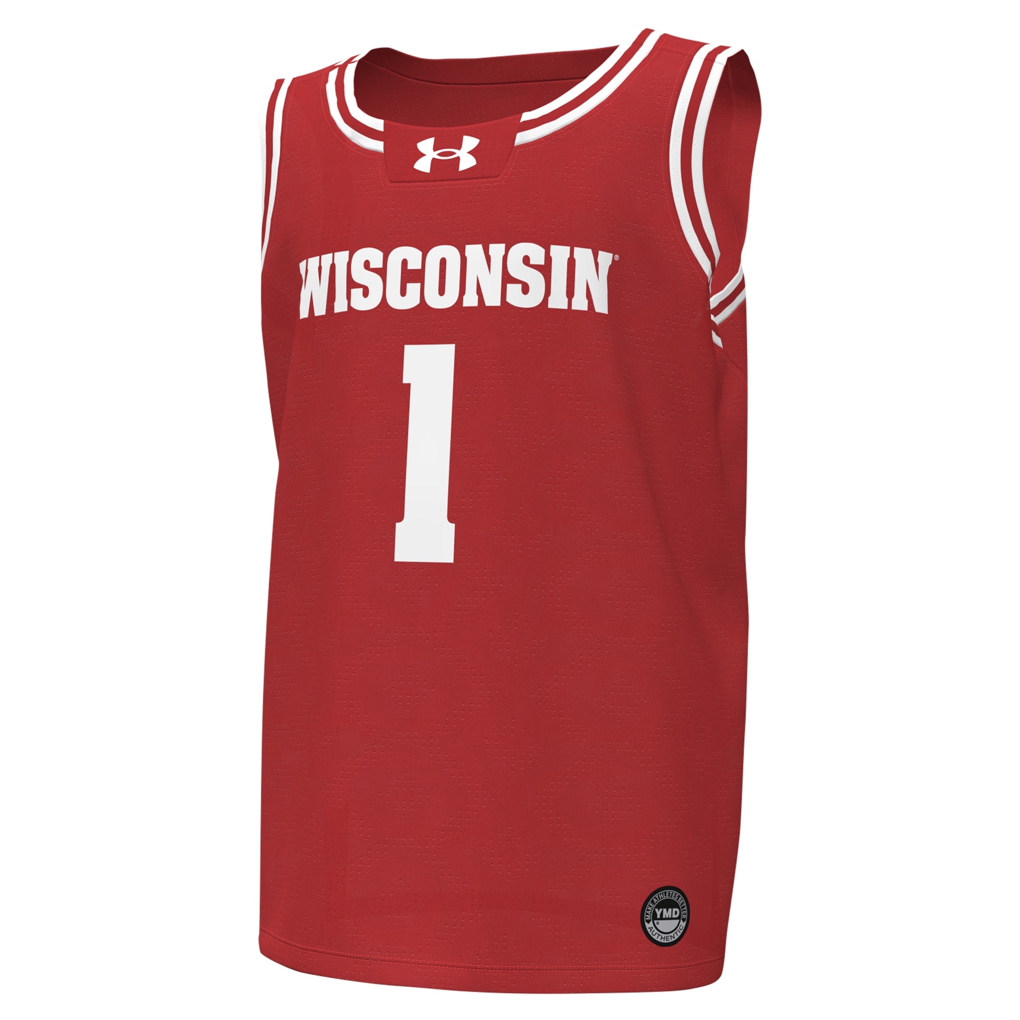 [DDG] #1Wisconsin Badgers Youth Replica Basketball Jersey - Red