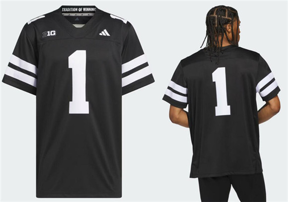 Men's None Black 2024 alternate jersey Black Stitched #1 comfortable
