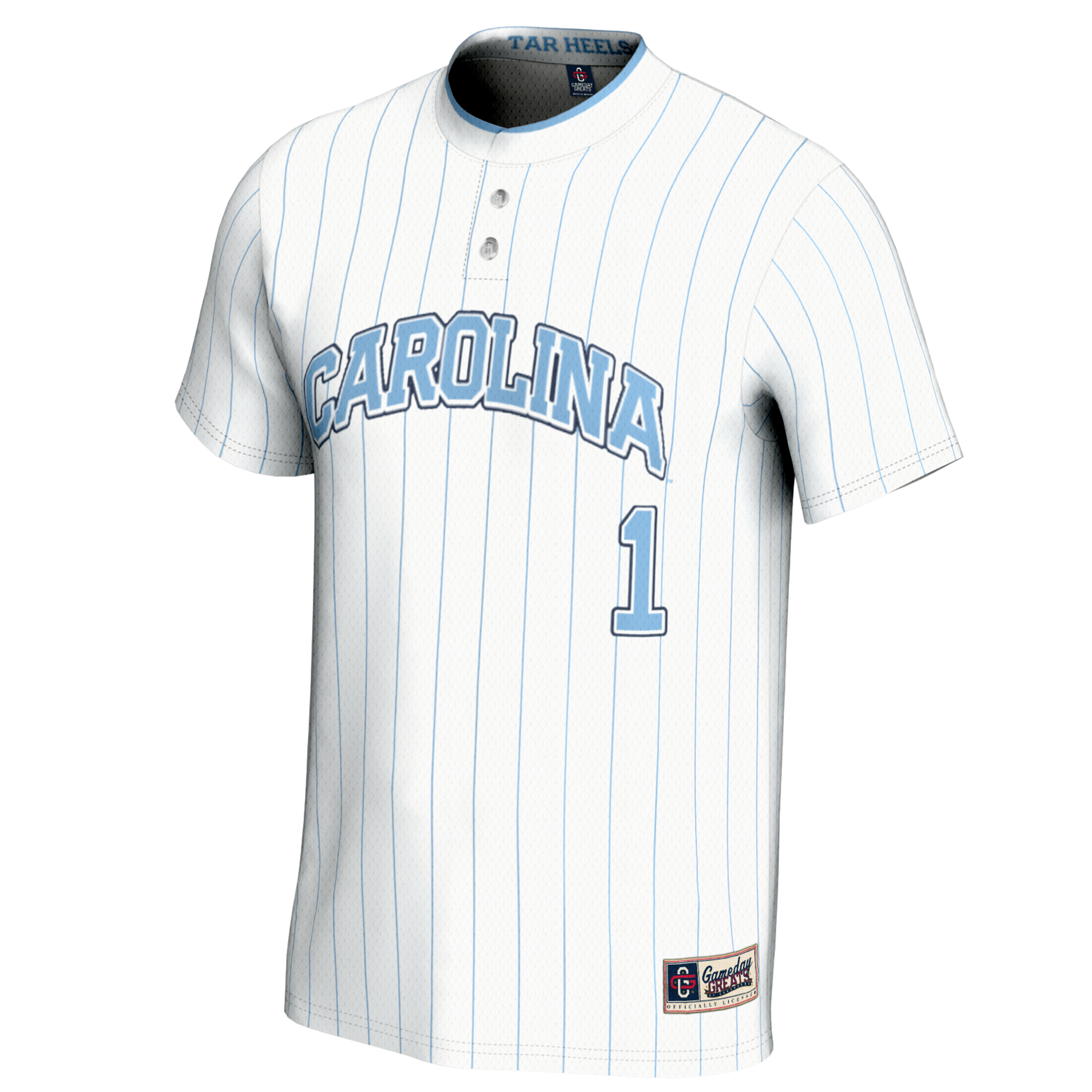 [NJP] North Carolina Tar Heels GameDay Greats Youth Lightweight Softball Jersey - White