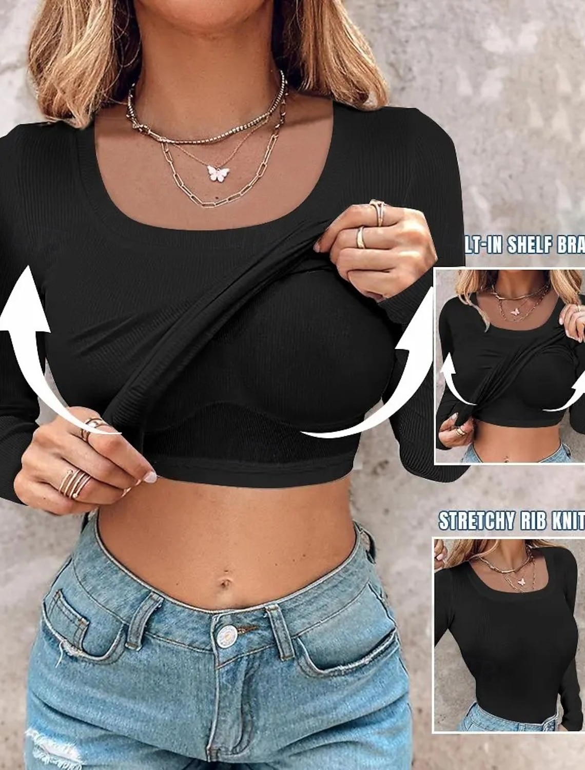 Women's T Shirt Tee Top Plain Fashion Stylish Classic Long Sleeve Crew Neck Regular Tops Daily Going out Weekend Black Red Green Khaki Gray Summer Spring Fall