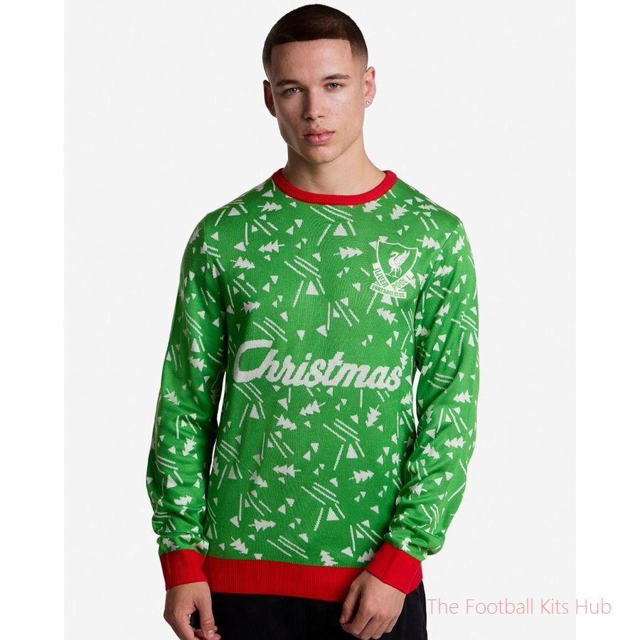 Liverpool Christmas Jumper Retro - Green/Red
