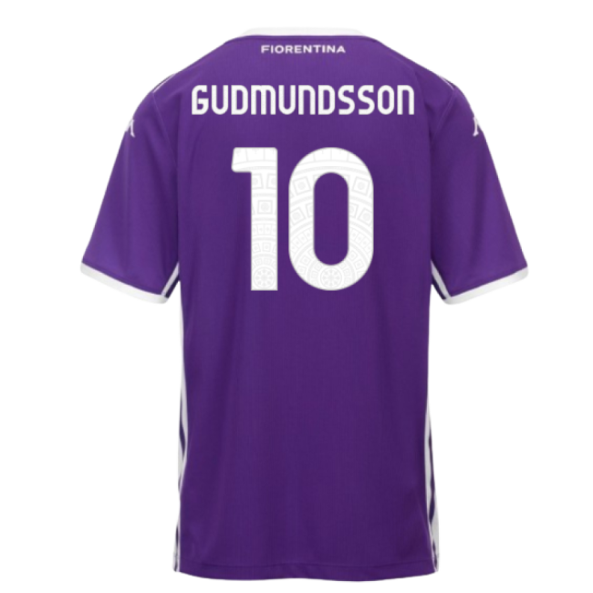 Match Quality Fiorentina 2025-2026 Home Strip (Gudmundsson 10)