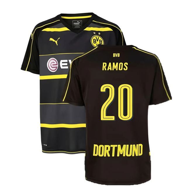 Borussia Dortmund Soccer Club Collectible Away Unique Shirt (Ramos 20)