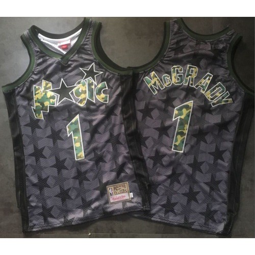 Black LAC Orlando Magic #1 Mitchell And Ness Official Jersey