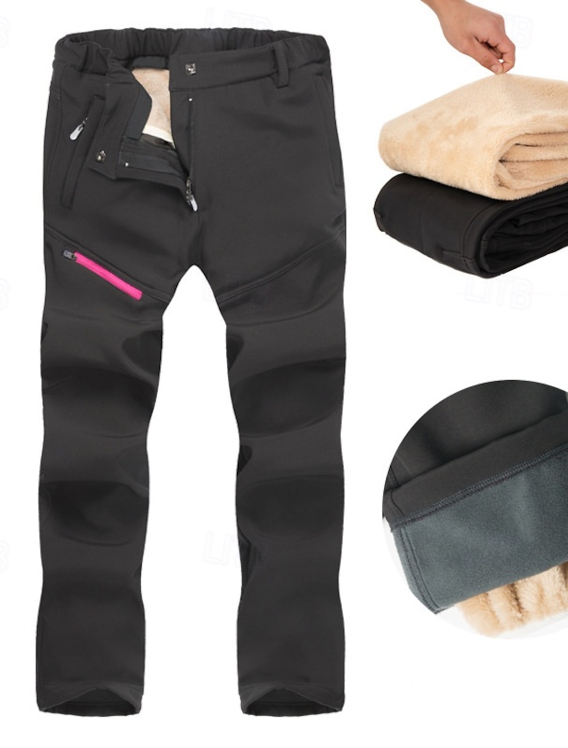 Women's Cargo Pants Hiking Pants Trousers Tactical Pants Winter Coat Military Winter Autumn / Fall Outdoor Regular Fit Fleece Lining Waterproof Quick Dry Pants / Trousers Dark Grey Black Hunting