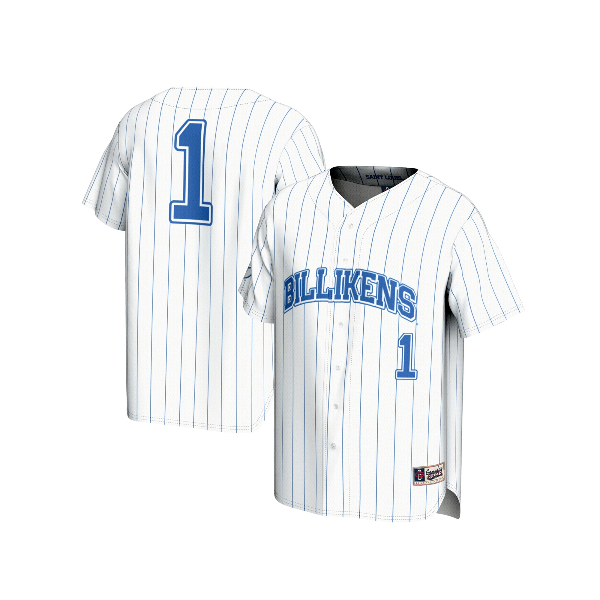 [NJP] Women's Saint Louis Billikens GameDay Greats Lightweight Baseball Fashion Jersey - White