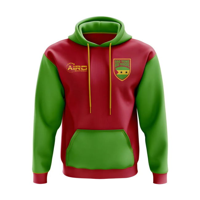 Authentic Sao Tome And Principe Concept Country Football Hoody (Red)