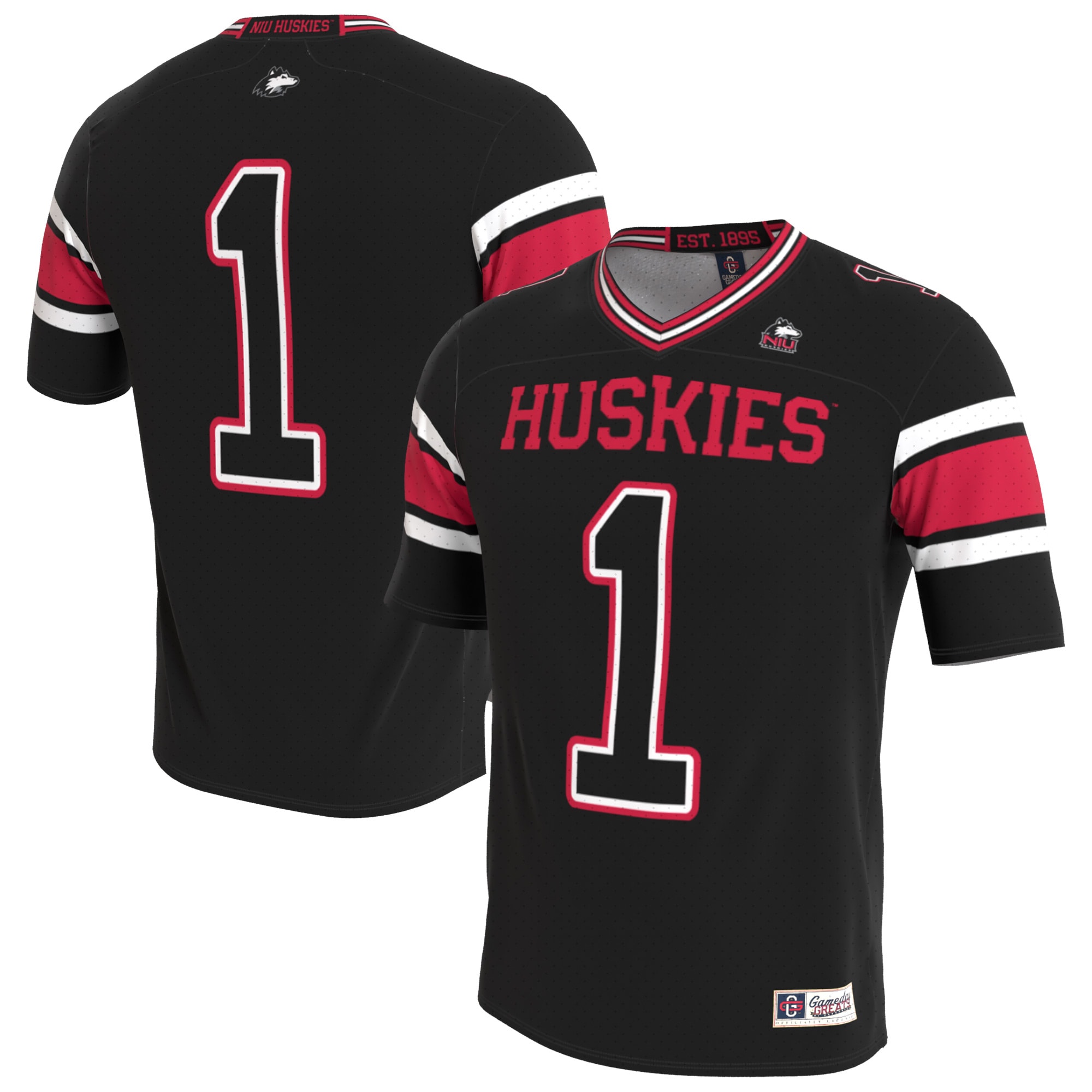 Northern Illinois Huskies GameDay Greats Youth Lightweight Collegiate Football Blackout Fashion 26/27 Football Jersey