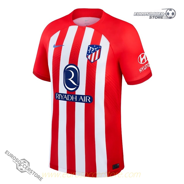 Atlético Madrid's MORATA 19 Home Jersey for the 23-24 season.