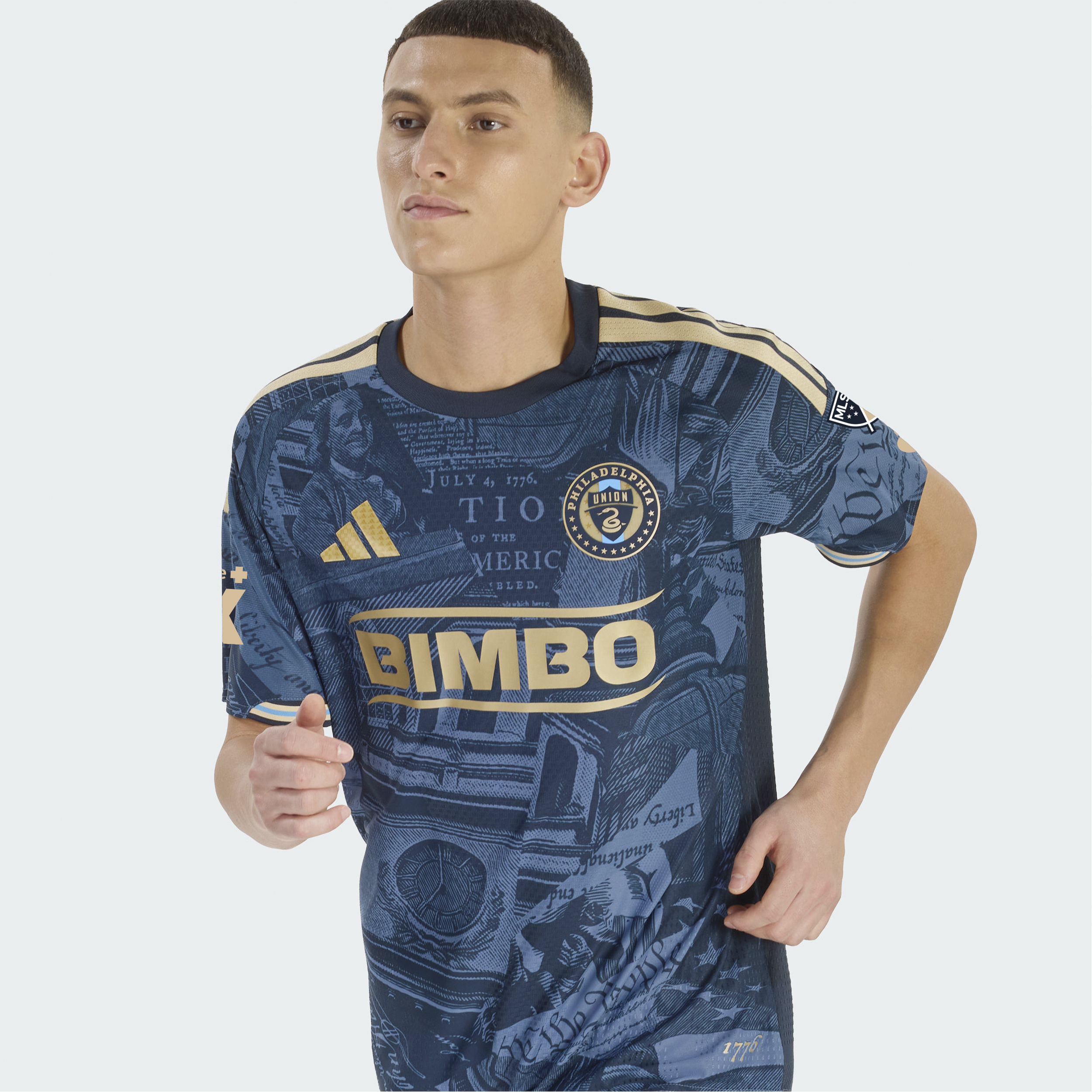 [LK] Philadelphia Union 2026 1776 Kit On-Field Authentic Patch Jersey - Navy