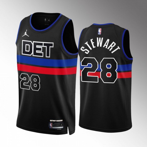 Black Detroit Pistons #28 Clippers Jersey - Durable Fabric Quality