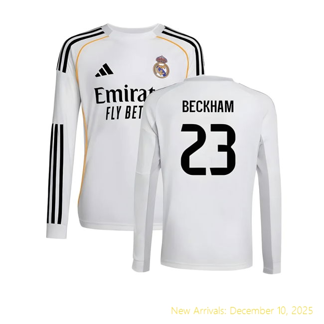 2025-2026 Real Madrid Long Sleeve RM Official Home Shirt (Kids) 62
