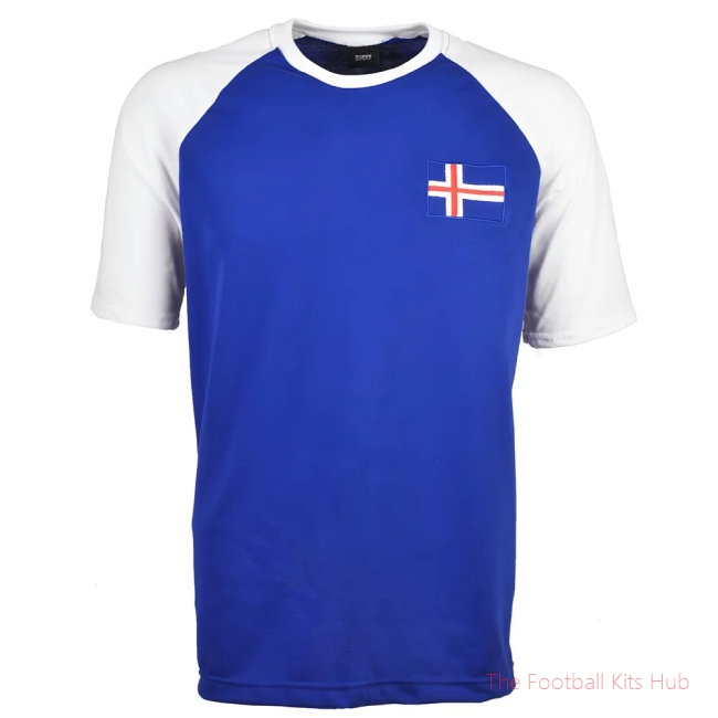 Iceland Raglan Sleeve Royal/White T-Shirt
