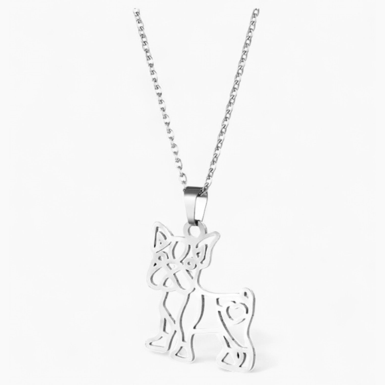Cozy Bulluxe French Bulldog Necklace Hollow – Minimalist Dog Lover Je...