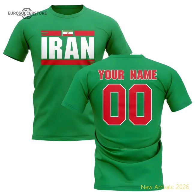 Personalised Persian Stars Fan Football T-shirt (green)