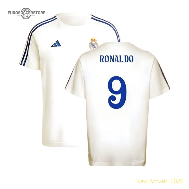 Top-Quality 2024-2025 Real Madrid Dna Tee (White) (Ronaldo 9)
