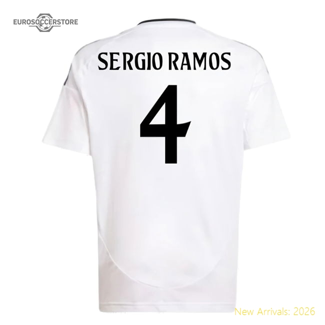 Real Madrid 2024-25 Home Fan Version For Kids Ramos Game Day Jersey