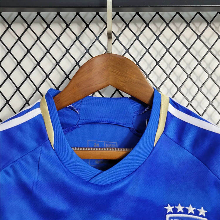 Kids Italy 2023 Home Blue Football Kit ShirtShorts - Official Replica