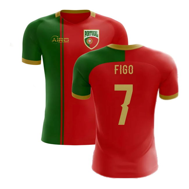 2025-2026 Portugal Flag Home Concept Football Shirt (Figo 7)