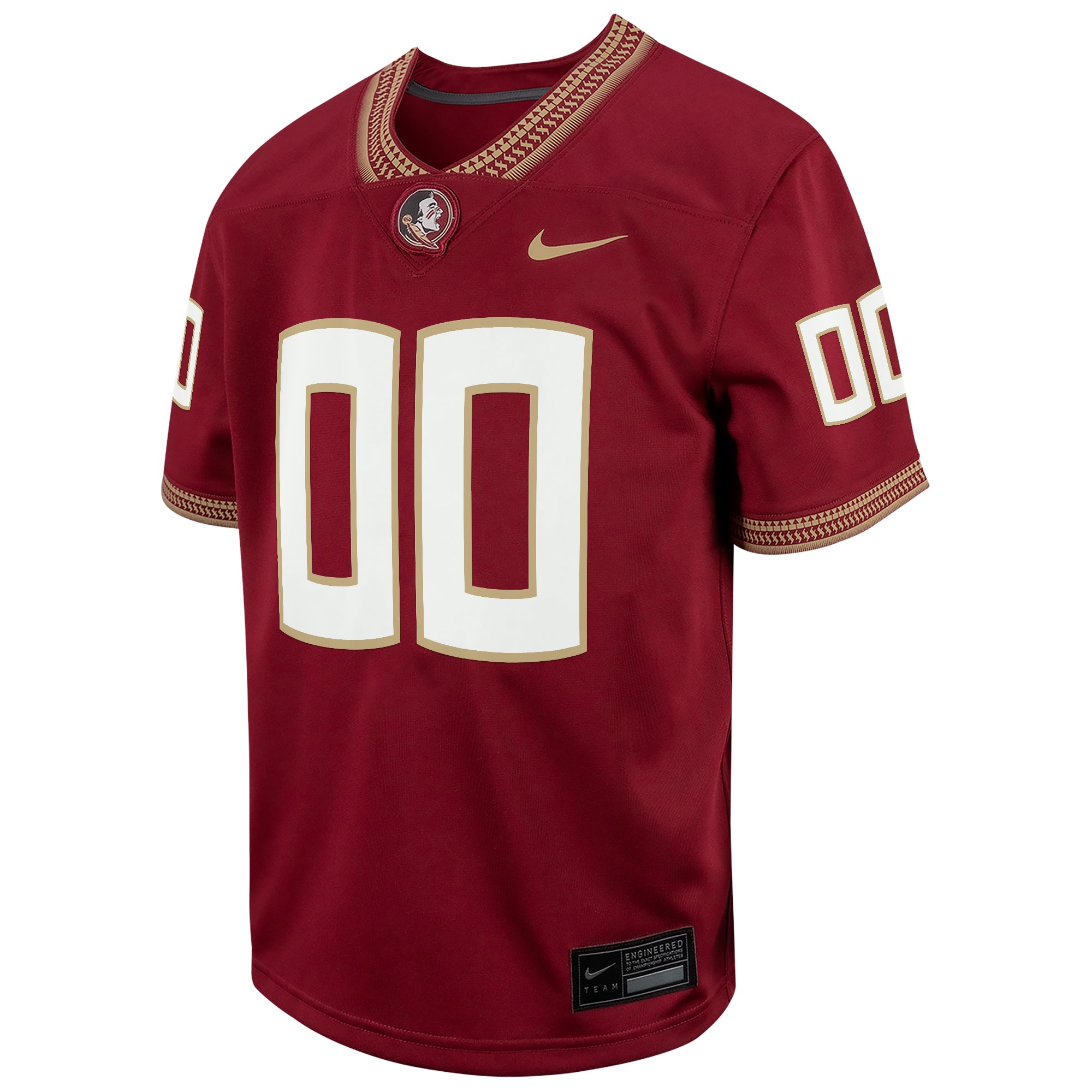 [NJP] Florida State Seminoles Youth Custom Replica Football Game Jersey - Garnet
