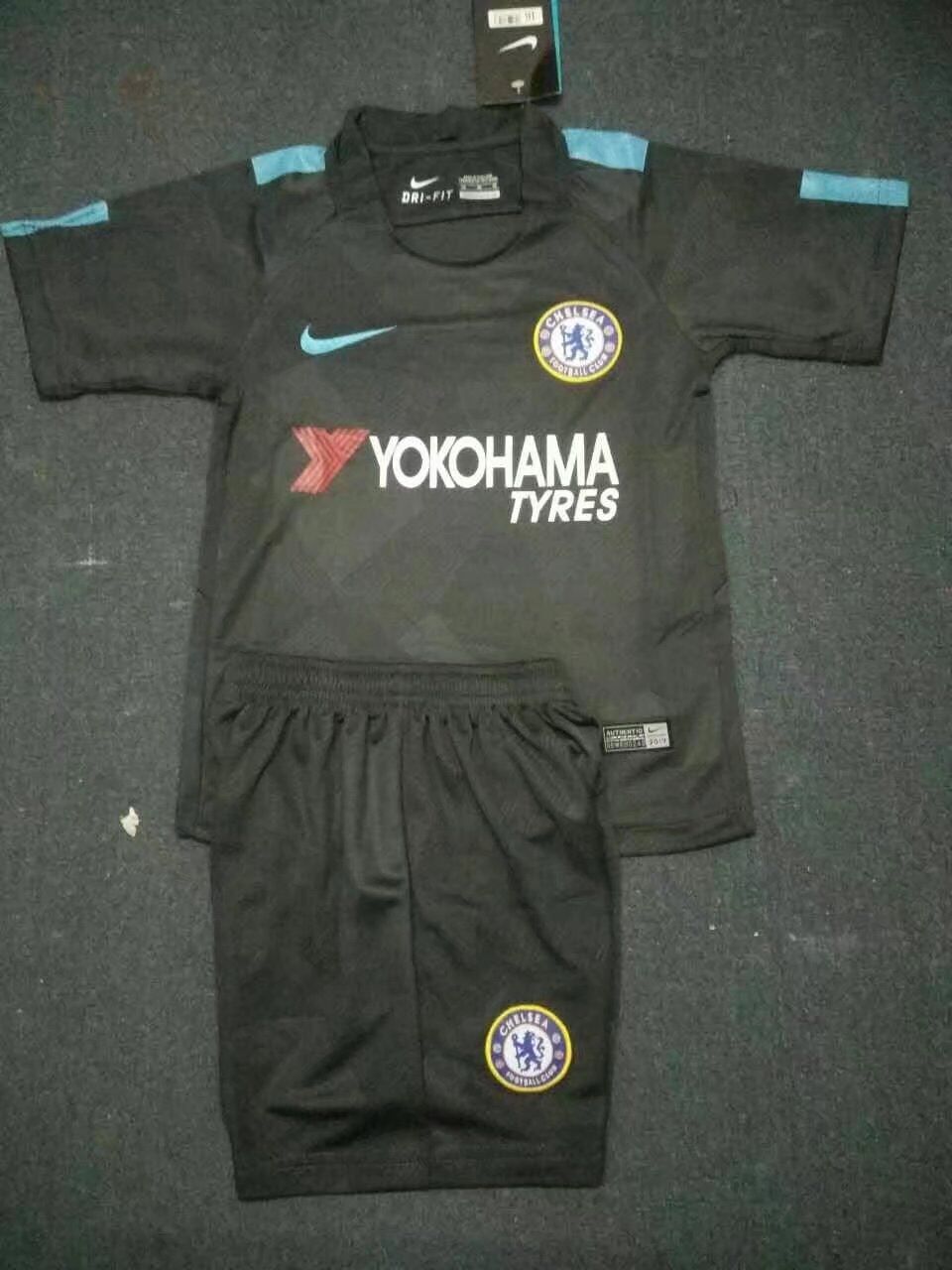 Kids Chelsea 201718 Third Soccer KitsShirtShorts - Official Replica