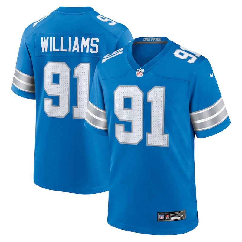 None Tyleik Williams Detroit Lions Sleek Team Spirit Wear Game Day Wea
