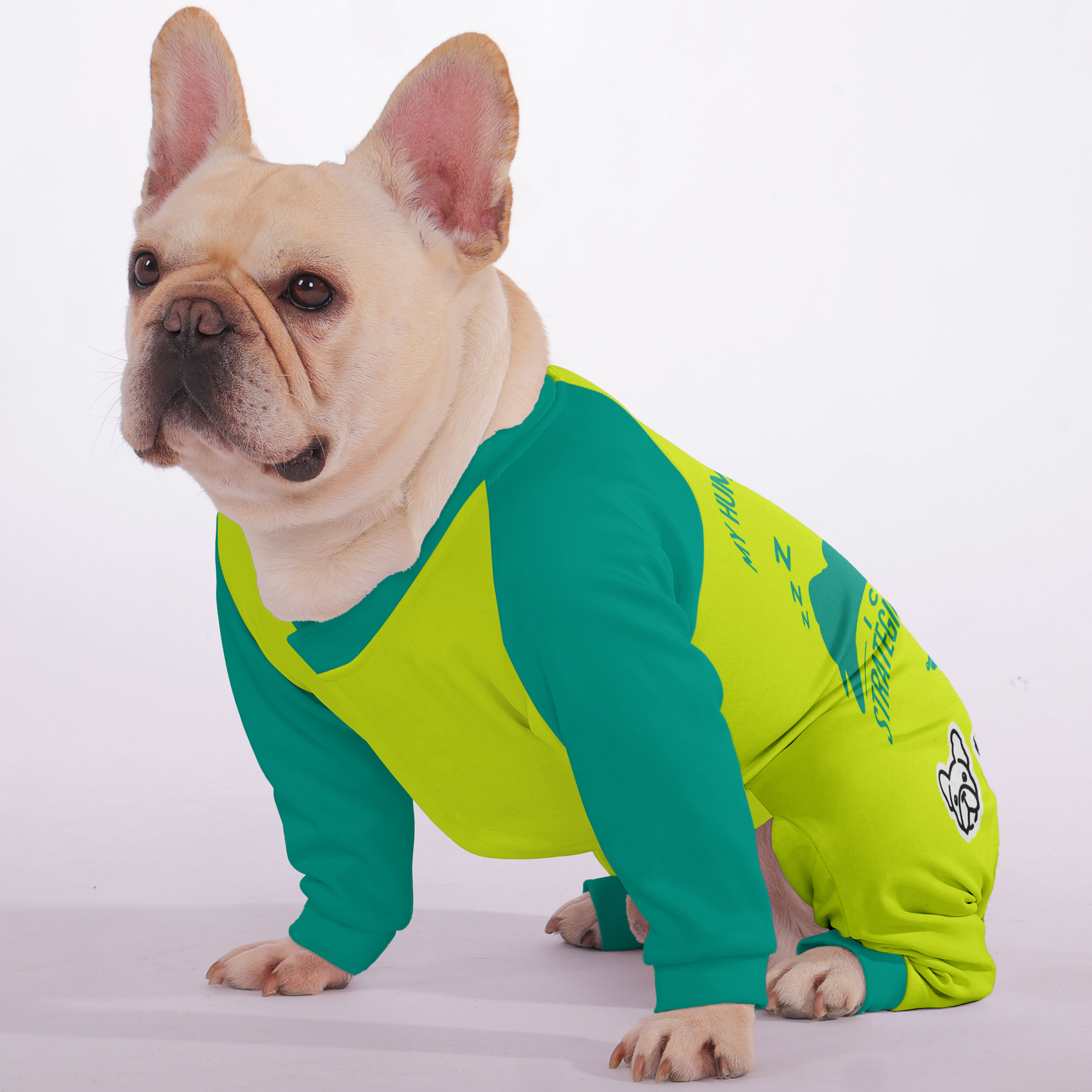 My human calls it sleeping. I call it strategic relaxation. - Frenchie Pajamas – Ultra-Soft, Cozy, & Adorably Stylish