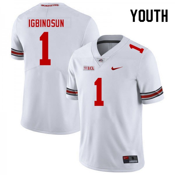 Youth(kids) Ohio State Buckeyes #1 Davison Igbinosun Elite Jersey