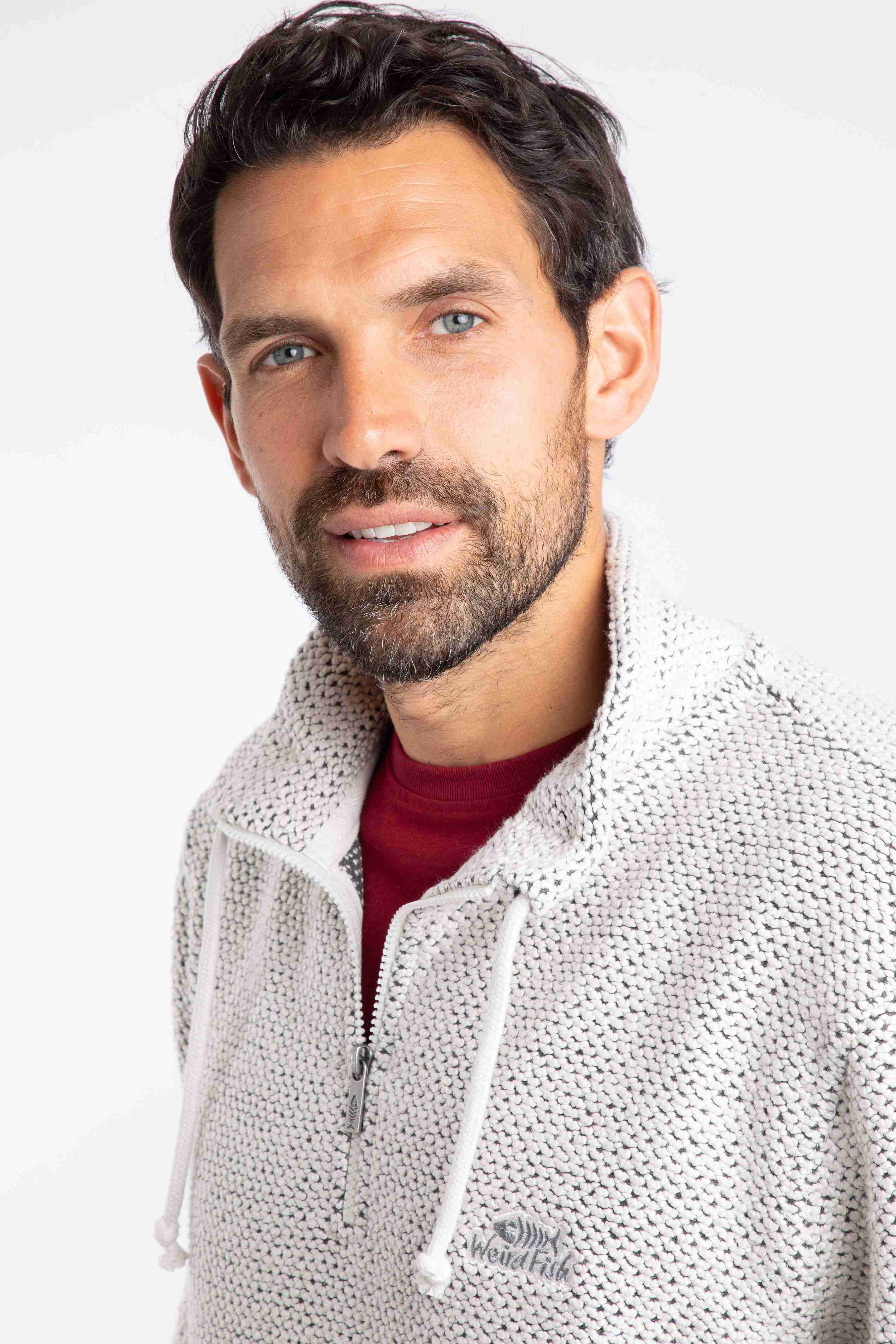 Cruiser 1/4 Zip Macaroni Sweatshirt Ecru